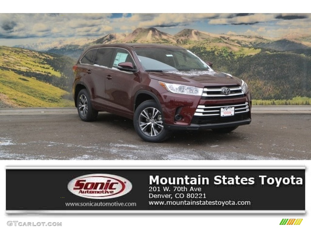 2017 Highlander LE AWD - Oh La La Rouge Mica / Black photo #1