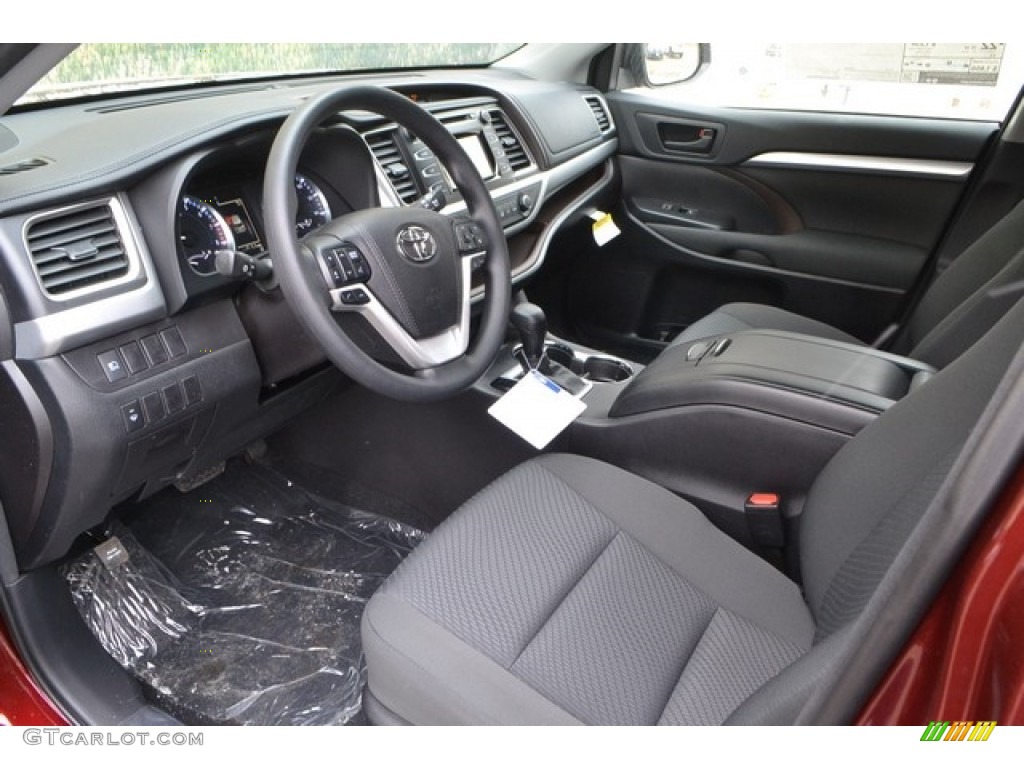Black Interior 2017 Toyota Highlander LE AWD Photo #117966599