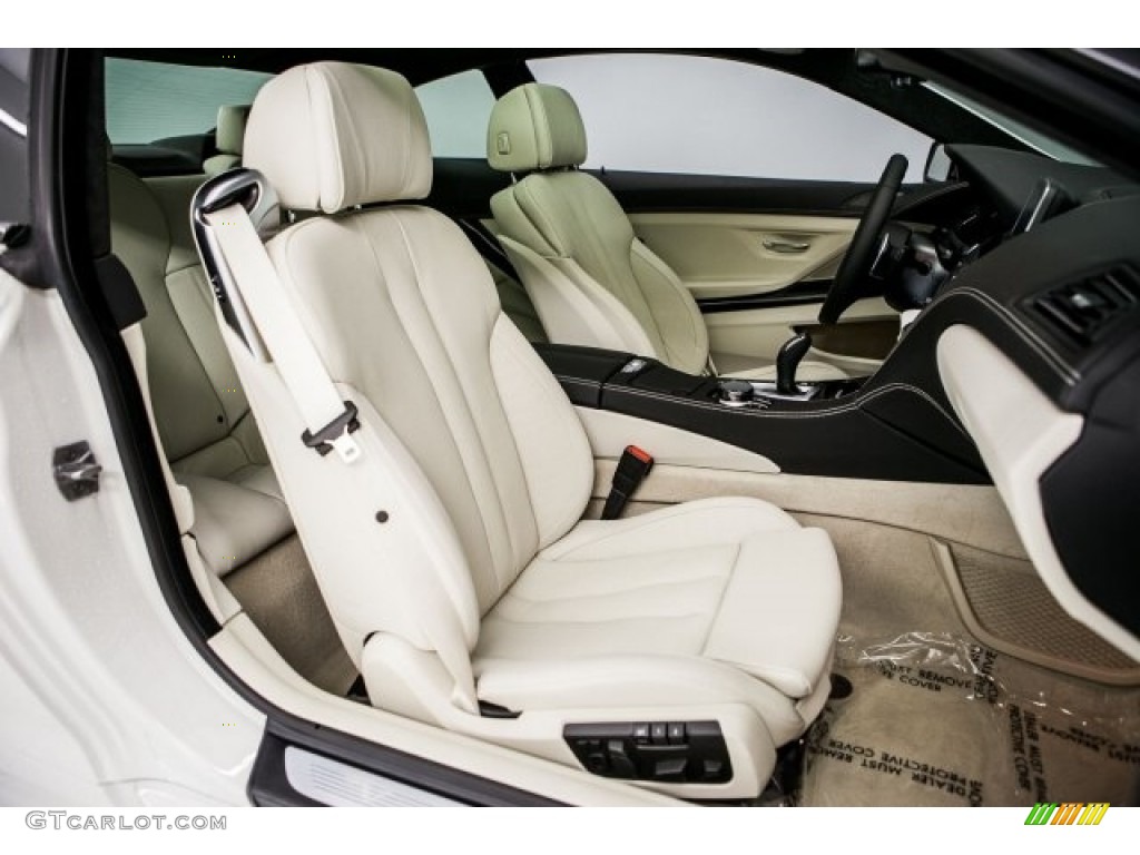 Ivory White Interior 2017 BMW 6 Series 640i Coupe Photo #117970208