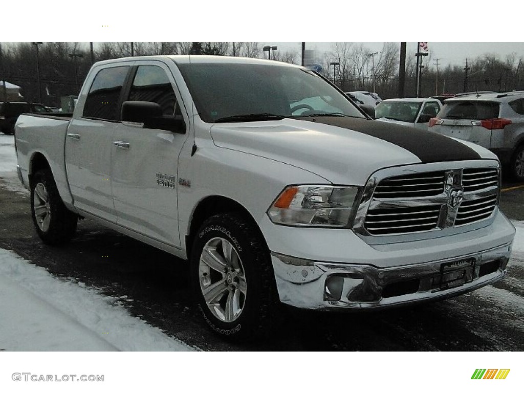 2014 1500 Big Horn Crew Cab 4x4 - Bright White / Black/Diesel Gray photo #2