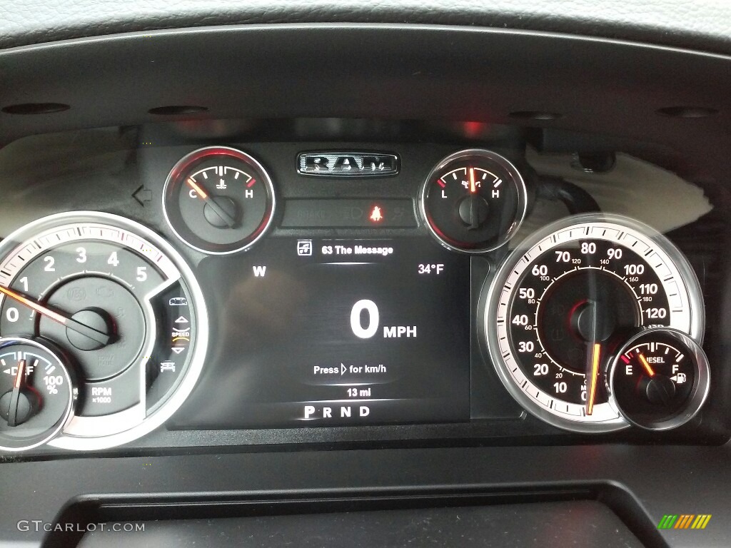 2017 Ram 2500 Laramie Crew Cab 4x4 Gauges Photo #117971771