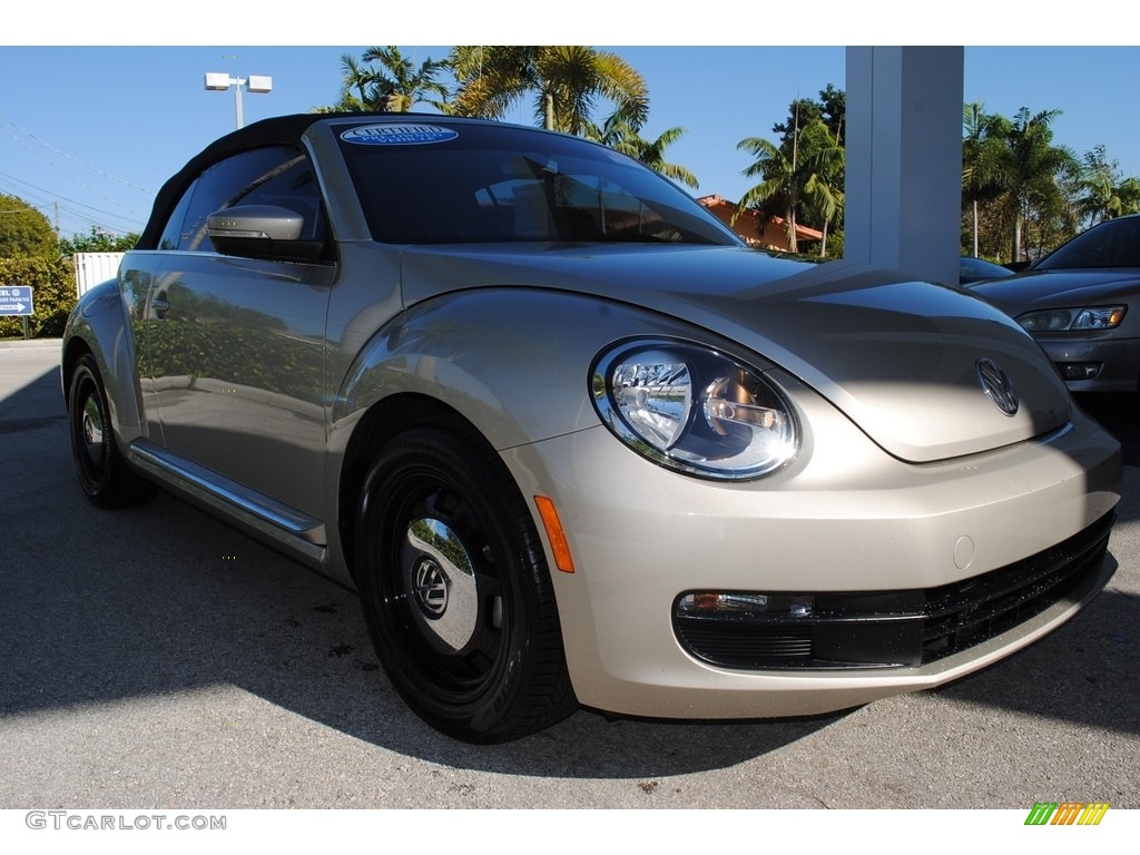 2014 Beetle 2.5L Convertible - Moonrock Silver Metallic / Titan Black photo #2