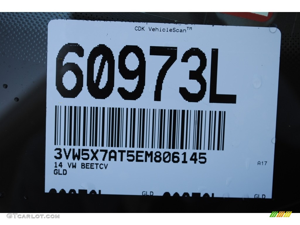 2014 Beetle 2.5L Convertible - Moonrock Silver Metallic / Titan Black photo #20