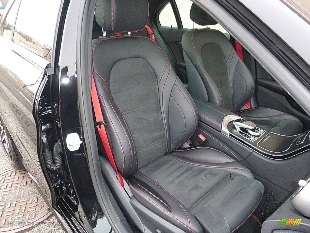 Black w/Red Accent Interior 2016 Mercedes-Benz C 450 AMG Sedan Photo #117986169