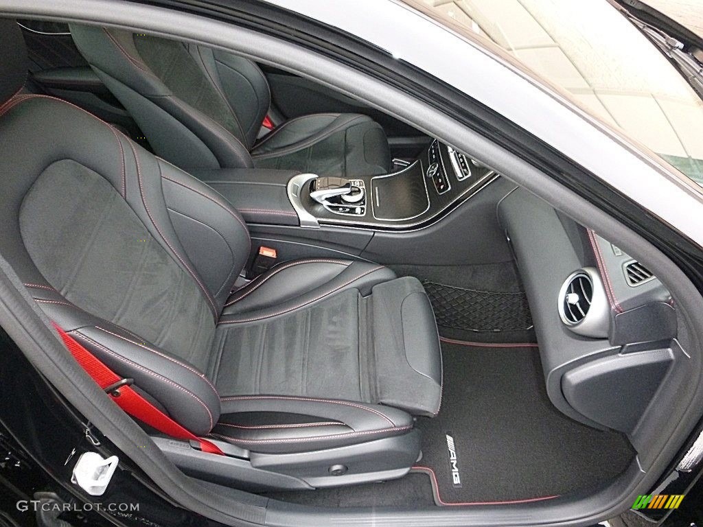 Black w/Red Accent Interior 2016 Mercedes-Benz C 450 AMG Sedan Photo #117986172
