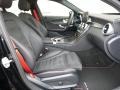 2016 Mercedes-Benz C Black w/Red Accent Interior Front Seat Photo