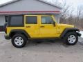 2009 Detonator Yellow Jeep Wrangler Unlimited X 4x4  photo #2