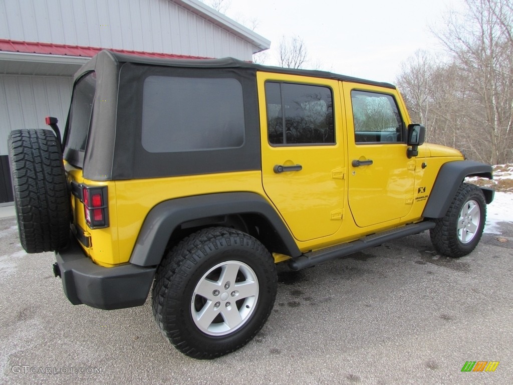 2009 Wrangler Unlimited X 4x4 - Detonator Yellow / Dark Slate Gray/Medium Slate Gray photo #8