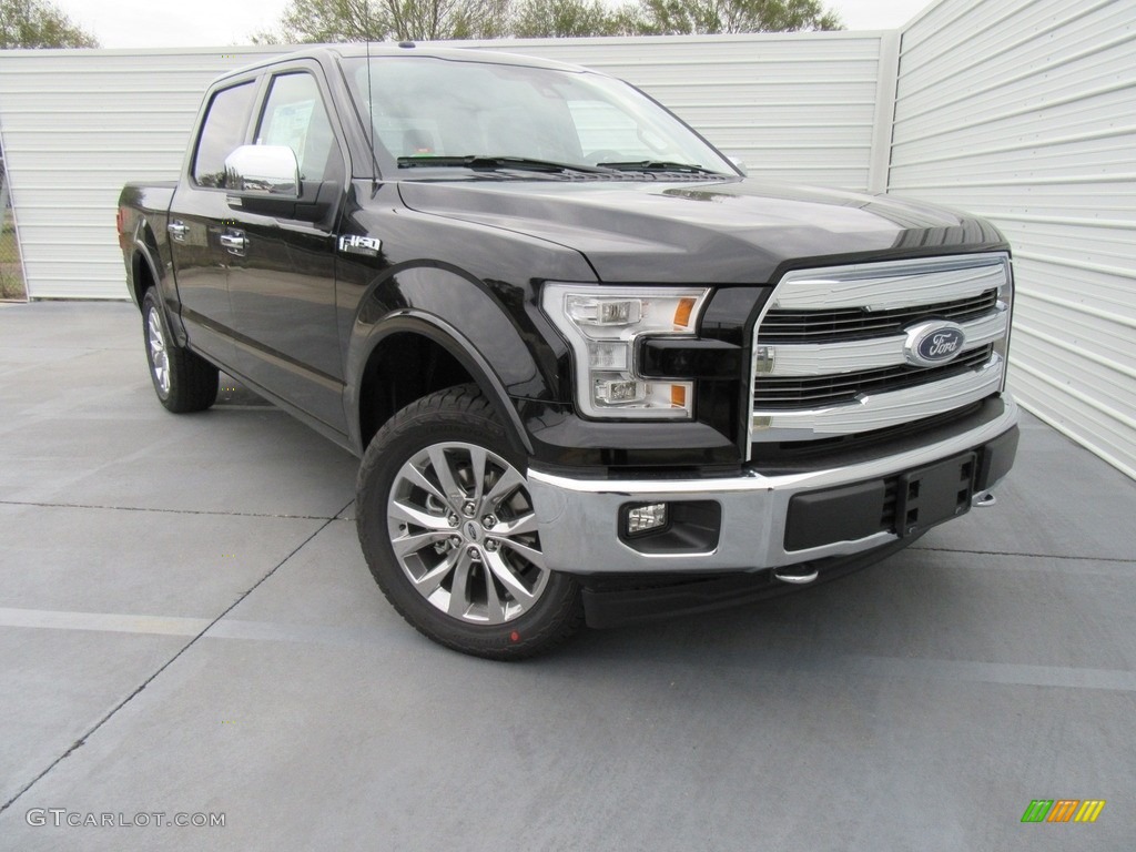 2017 F150 Lariat SuperCrew 4X4 - Shadow Black / Black photo #2