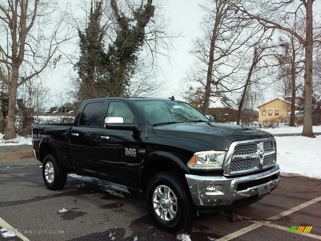 Brilliant Black Crystal Pearl 2017 Ram 2500 Laramie Crew Cab 4x4 Exterior Photo #117994237