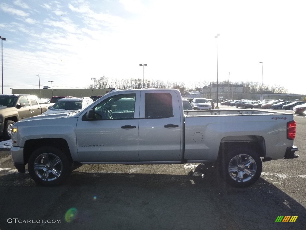 2017 Silverado 1500 Custom Double Cab 4x4 - Silver Ice Metallic / Dark Ash/Jet Black photo #9