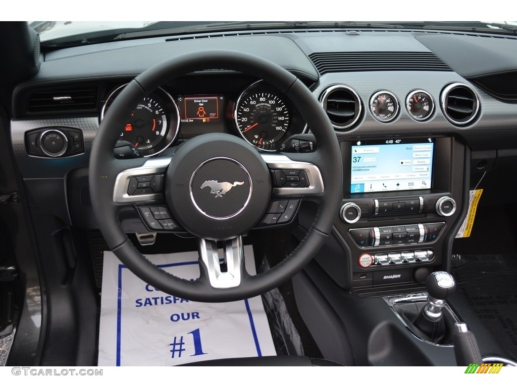 2017 Ford Mustang GT Premium Convertible Ebony Dashboard Photo #117995127