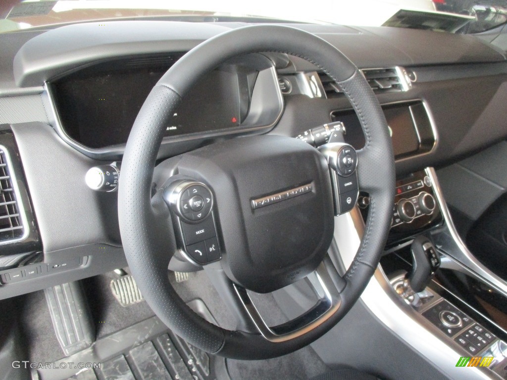 2017 Land Rover Range Rover Sport Supercharged Ebony/Ebony Steering Wheel Photo #117996631
