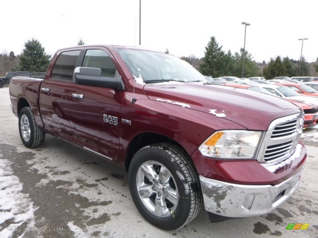 2017 1500 Big Horn Crew Cab 4x4 - Delmonico Red Pearl / Black/Diesel Gray photo #11