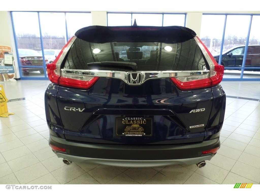 2017 CR-V Touring AWD - Obsidian Blue Pearl / Gray photo #4