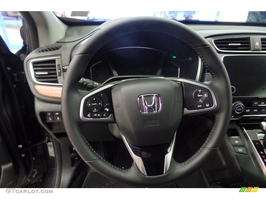 2017 Honda CR-V Touring AWD Gray Steering Wheel Photo #118002097