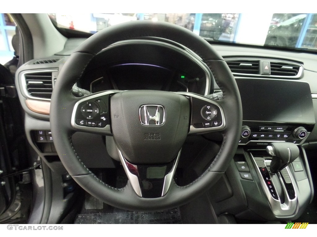 2017 Honda CR-V EX-L AWD Gray Steering Wheel Photo #118002406