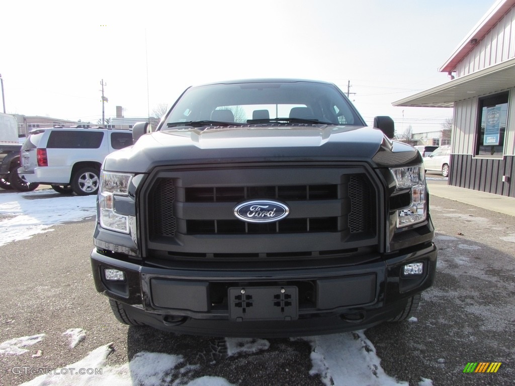 2016 F150 XL SuperCab 4x4 - Shadow Black / Medium Earth Gray photo #4