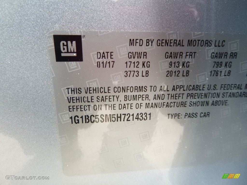 2017 Cruze LS - Arctic Blue Metallic / Jet Black photo #15