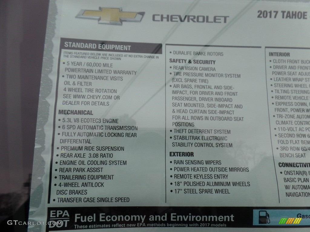 2017 Tahoe LS 4WD - Black / Jet Black photo #10