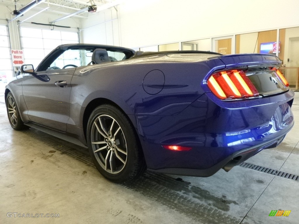 2016 Mustang EcoBoost Premium Convertible - Deep Impact Blue Metallic / Ebony photo #3