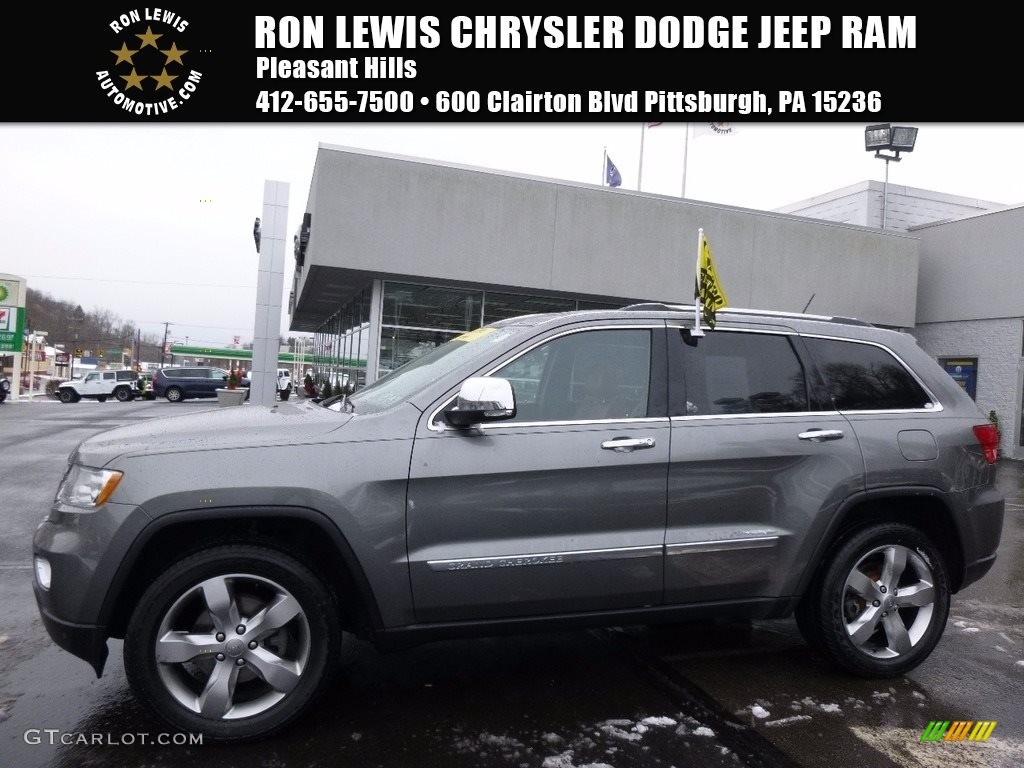 2013 Grand Cherokee Overland 4x4 - Mineral Gray Metallic / New Saddle/Black photo #1