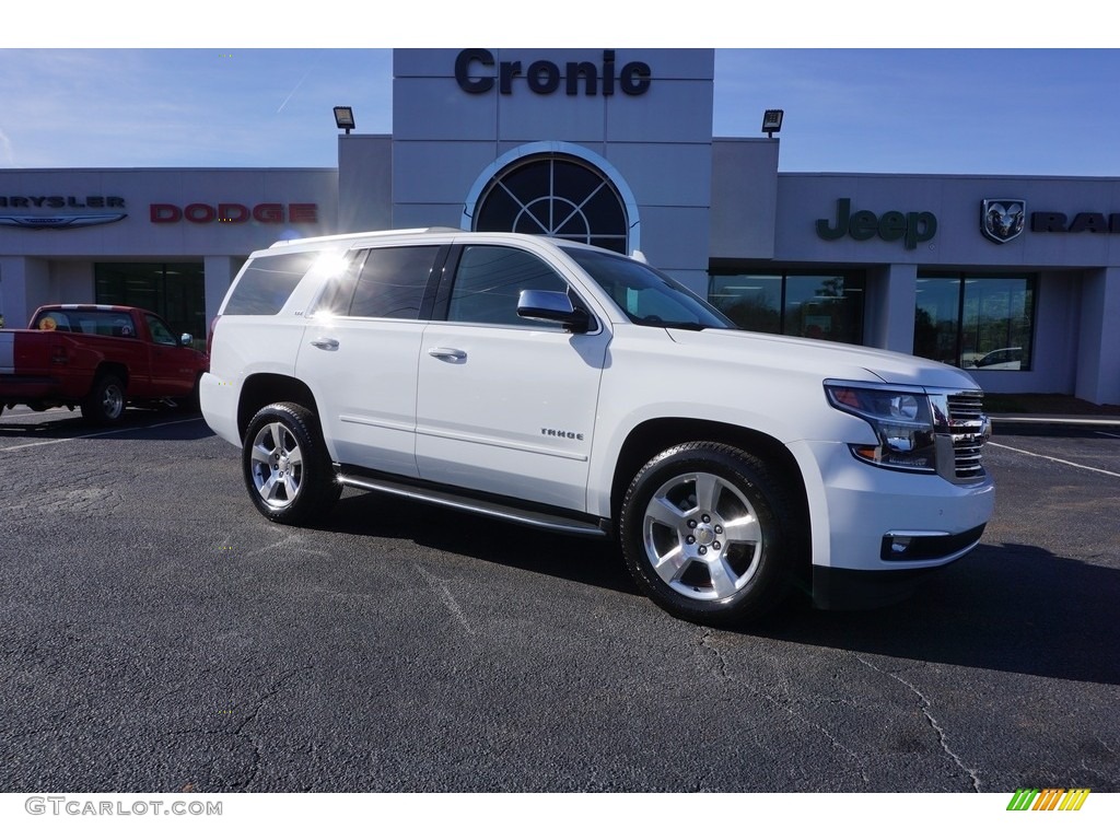 2015 Tahoe LTZ 4WD - Summit White / Cocoa/Dune photo #1