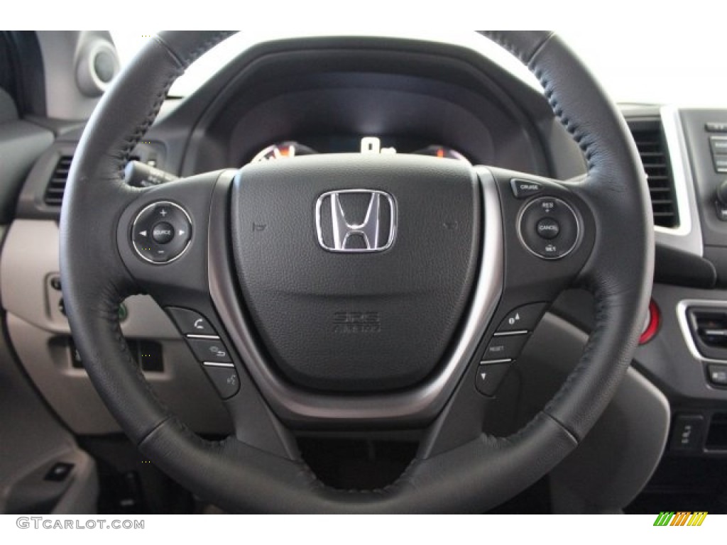2017 Honda Ridgeline RTL AWD Gray Steering Wheel Photo #118026504