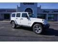 2017 Bright White Jeep Wrangler Unlimited Sahara 4x4  photo #1