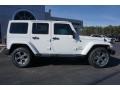 2017 Bright White Jeep Wrangler Unlimited Sahara 4x4  photo #8
