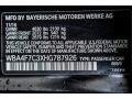 668: Jet Black 2017 BMW 4 Series 430i Gran Coupe Color Code