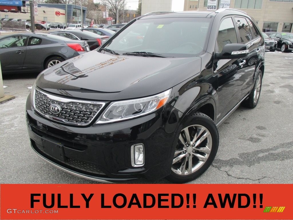 2014 Sorento SX V6 AWD - Ebony Black / Black photo #1