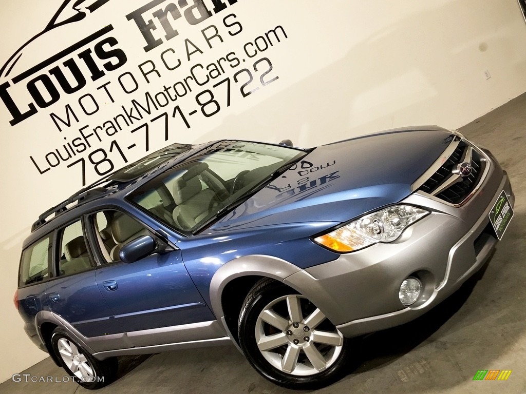 2008 Outback 2.5i Limited Wagon - Newport Blue Pearl / Warm Ivory photo #2