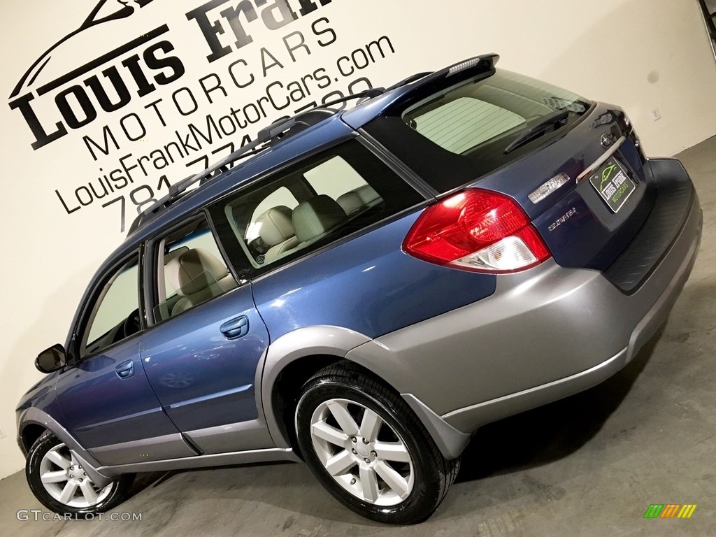 2008 Outback 2.5i Limited Wagon - Newport Blue Pearl / Warm Ivory photo #3