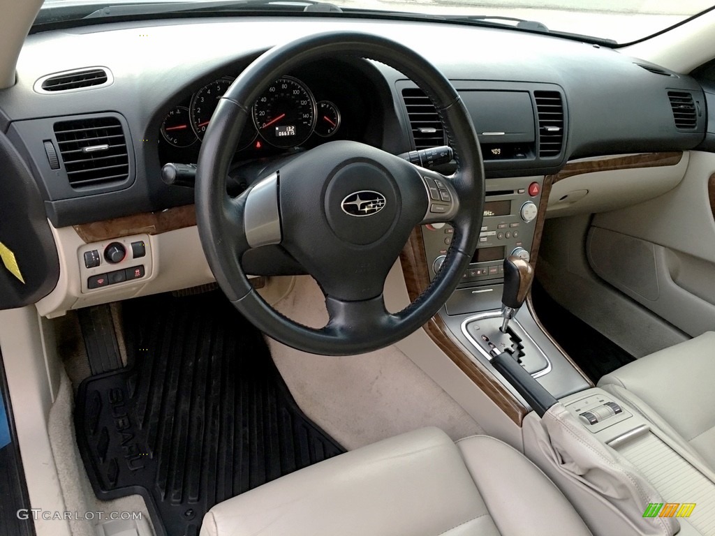 2008 Outback 2.5i Limited Wagon - Newport Blue Pearl / Warm Ivory photo #9