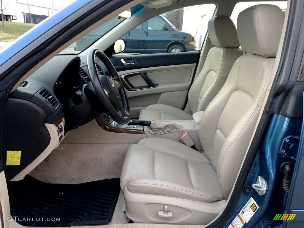 2008 Outback 2.5i Limited Wagon - Newport Blue Pearl / Warm Ivory photo #12
