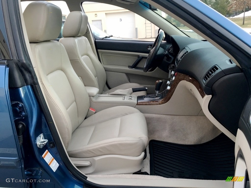 2008 Outback 2.5i Limited Wagon - Newport Blue Pearl / Warm Ivory photo #13