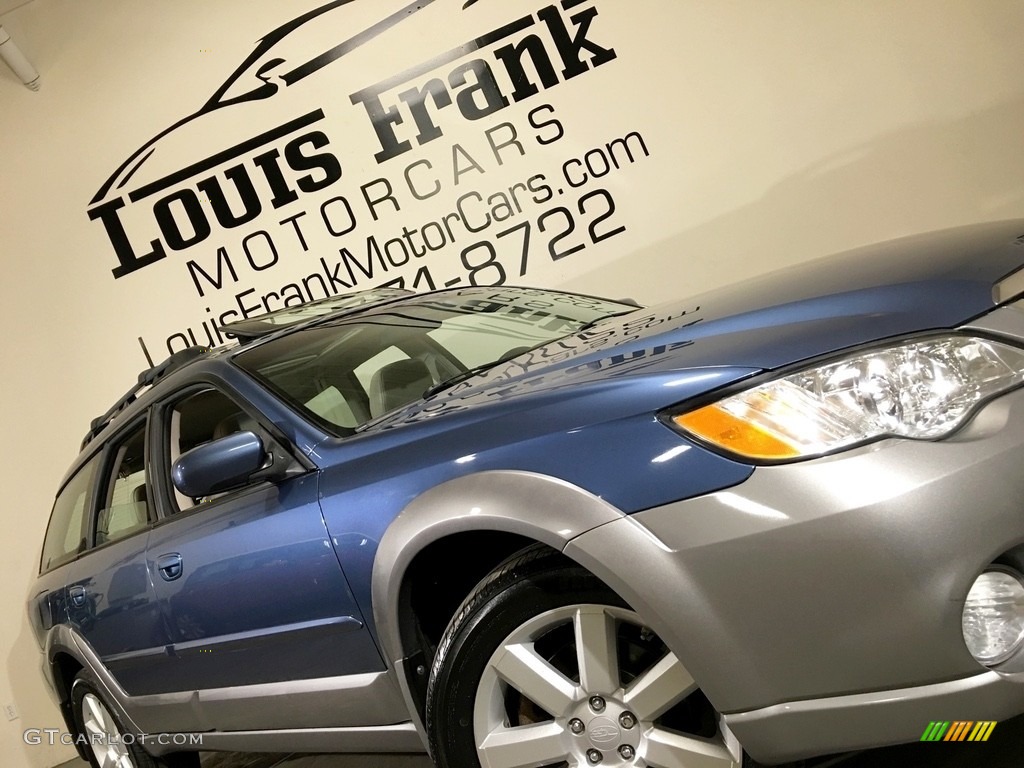 2008 Outback 2.5i Limited Wagon - Newport Blue Pearl / Warm Ivory photo #21