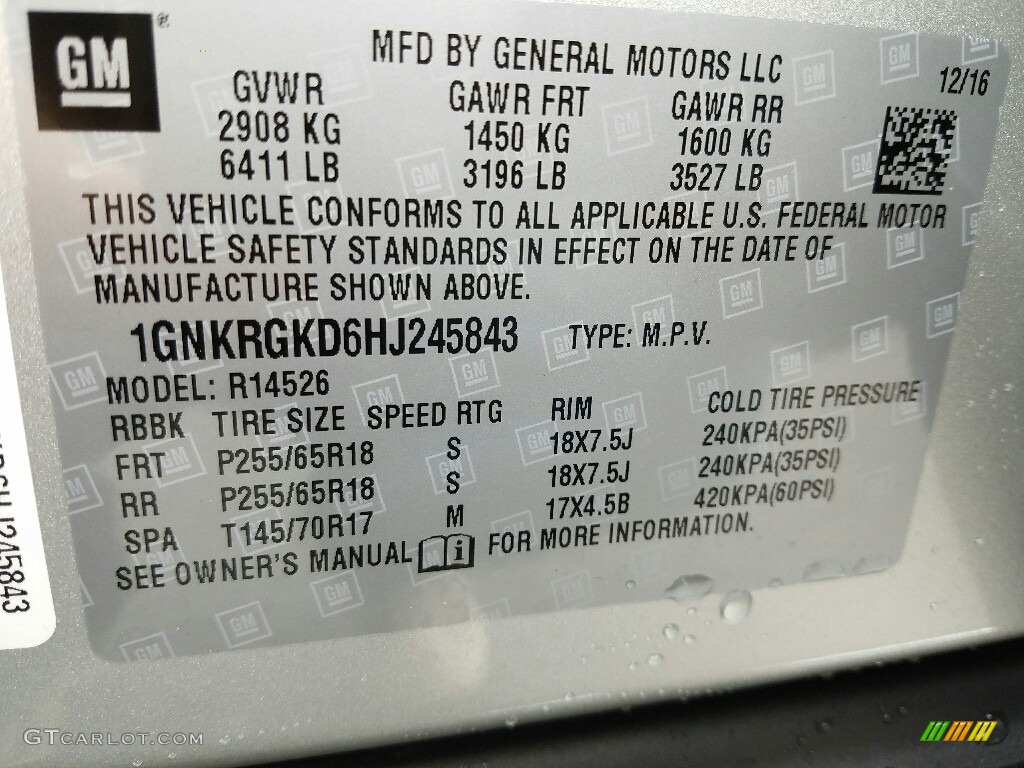 2017 Traverse LT - Silver Ice Metallic / Ebony photo #7