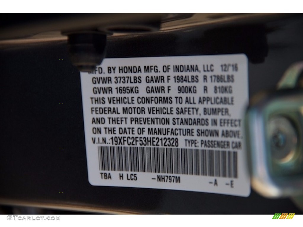 2017 Civic LX Sedan - Modern Steel Metallic / Black photo #16