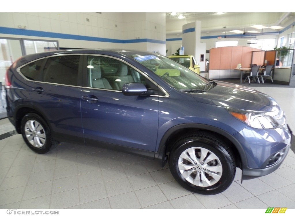 2014 CR-V EX AWD - Twilight Blue Metallic / Gray photo #4