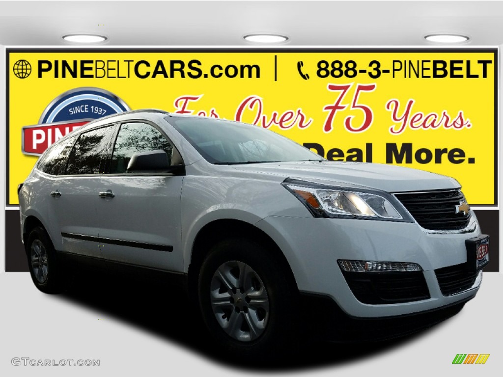 2017 Traverse LS AWD - Summit White / Dark Titanium/Light Titanium photo #1