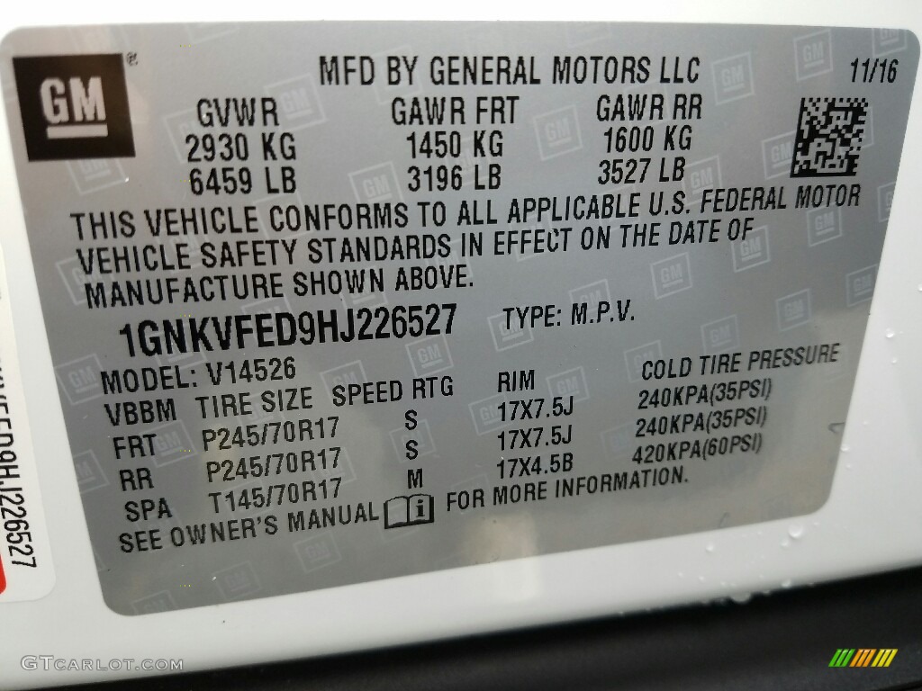 2017 Traverse LS AWD - Summit White / Dark Titanium/Light Titanium photo #7