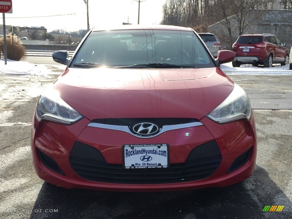 2012 Veloster  - Boston Red / Gray photo #2