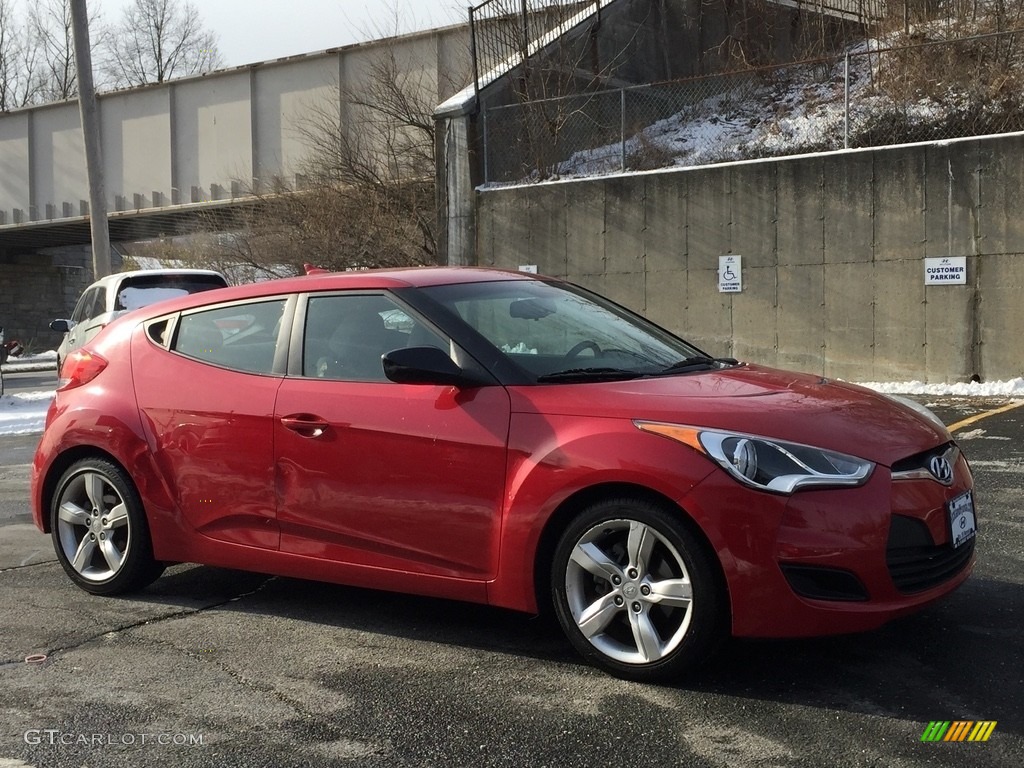 2012 Veloster  - Boston Red / Gray photo #3