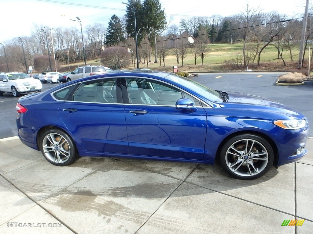 2014 Fusion Titanium AWD - Deep Impact Blue / Charcoal Black photo #6