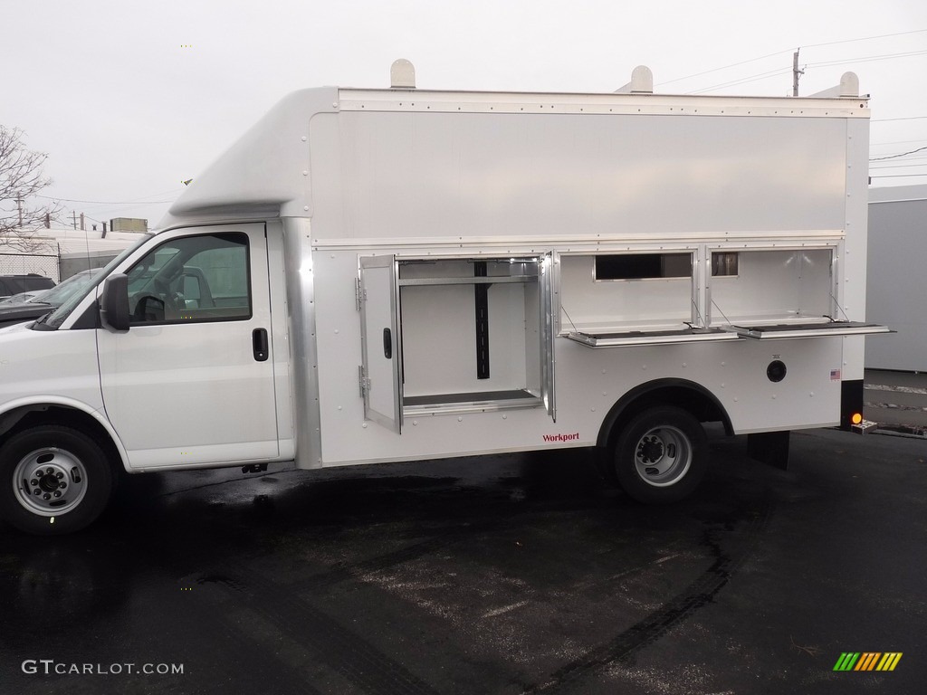 Summit White 2017 GMC Savana Cutaway 3500 Commercial Utility Truck Exterior Photo #118038087