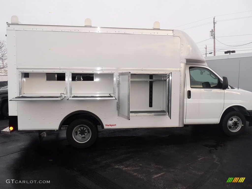 Summit White 2017 GMC Savana Cutaway 3500 Commercial Utility Truck Exterior Photo #118038108