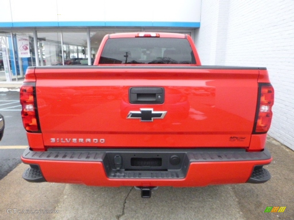 2017 Silverado 1500 Custom Double Cab 4x4 - Red Hot / Dark Ash/Jet Black photo #7