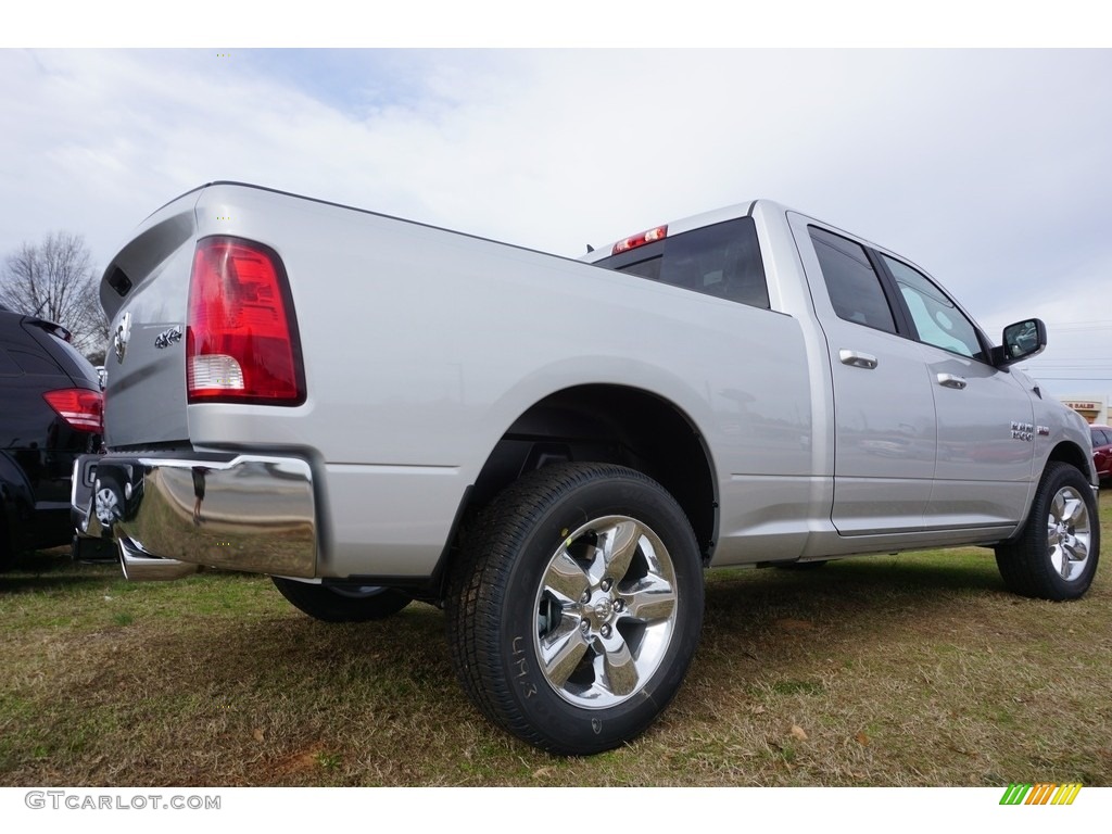 2017 1500 Big Horn Quad Cab 4x4 - Bright Silver Metallic / Black/Diesel Gray photo #3
